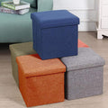 Living Room Cube Shape Sitting Stool with Storage Box.