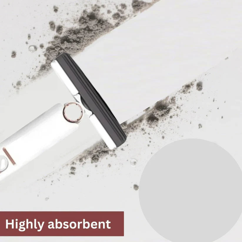 Portable Self-Squeeze Short Mop, Mini Hand Wash-Free Strong Absorbent Mop with 1 Cotton Head, Cleaning Sponge For Bathroom Kitchens Table&nbsp;- Brown Box